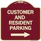 Signmission Reserved Parking Customer and Visitor Parking Heavy-Gauge Aluminum Sign, 18" x 18", BU-1818-23052 A-DES-BU-1818-23052 - alternate 1